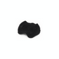 Terry fabric side of black Unwrapped Life reusable facial rounds.