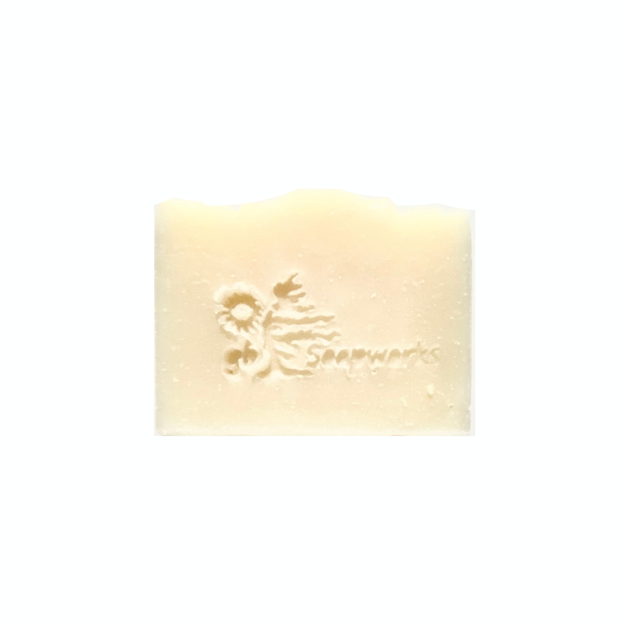 Bar none, rectangular bar soap with Georgian Bay Soapworks imprint on front.