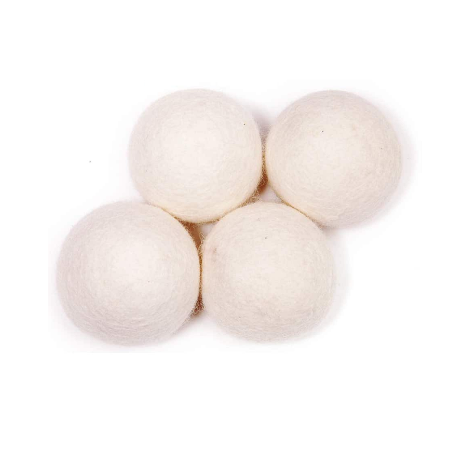 Four Tru Earth wool dryer balls.