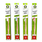 Individual white, blue, green and red Ola Bamboo toothbrush boxes.