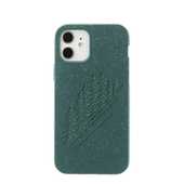 Green summit, evergreen tree engraved Pela phone case for the iPhone 12.